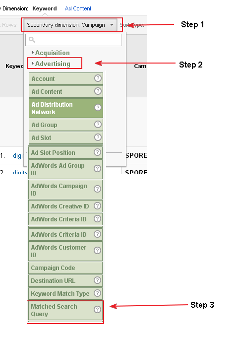 GA Match query